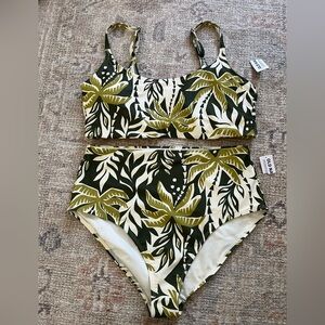Oluna Leaf Print Bikini Set